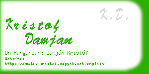 kristof damjan business card